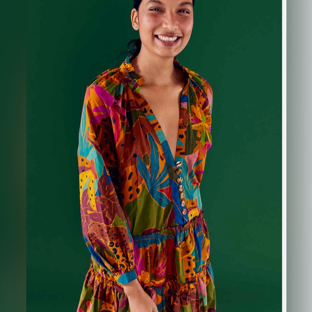Farm Rio Leopards Jungle Mini Dress Size M